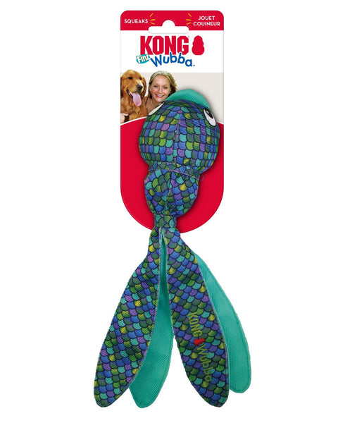 KONG Wubba Finz Dog Toy Blue 1ea/SM