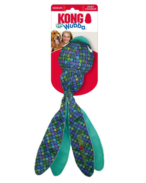 KONG Wubba Finz Dog Toy Blue 1ea/LG