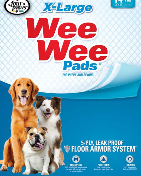Four Paws Four Paws Wee-Wee Superior Performance X-Large Dog Pee Pads XL 1ea/14 ct