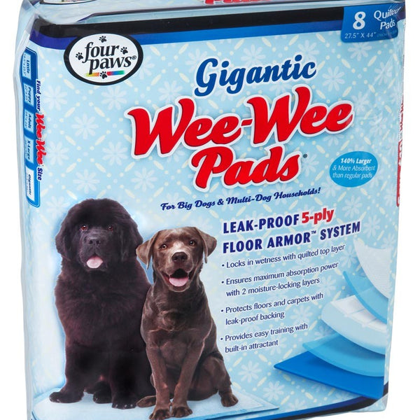 Four Paws Four Paws Wee-Wee Gigantic Dog Pee Pads 8-Count 1ea/Gigantic 27.5 in X 44 in