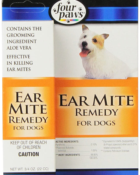 Four Paws Aloe Ear Mite Treatment 1ea/3/4 oz