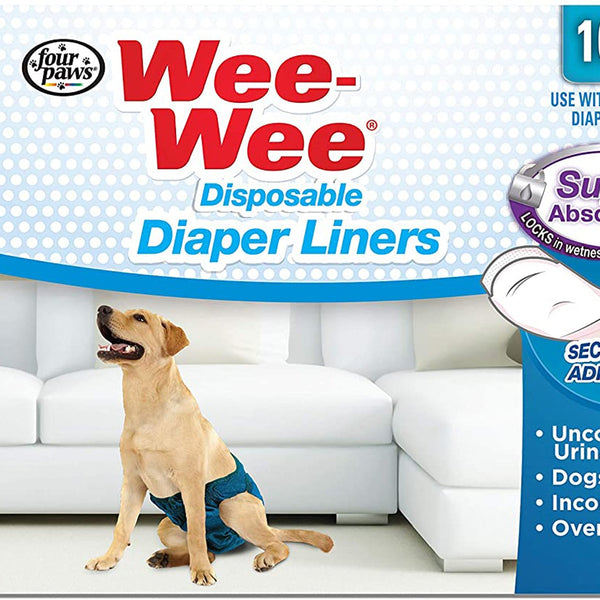 Four Paws Wee Wee Dog Diaper Garment Pads 1ea/24 ct