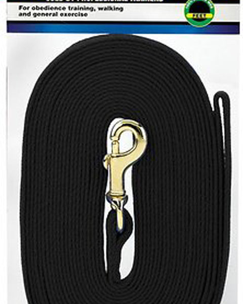 Four Paws Cotton Web Dog Lead Black 1ea/15 ft