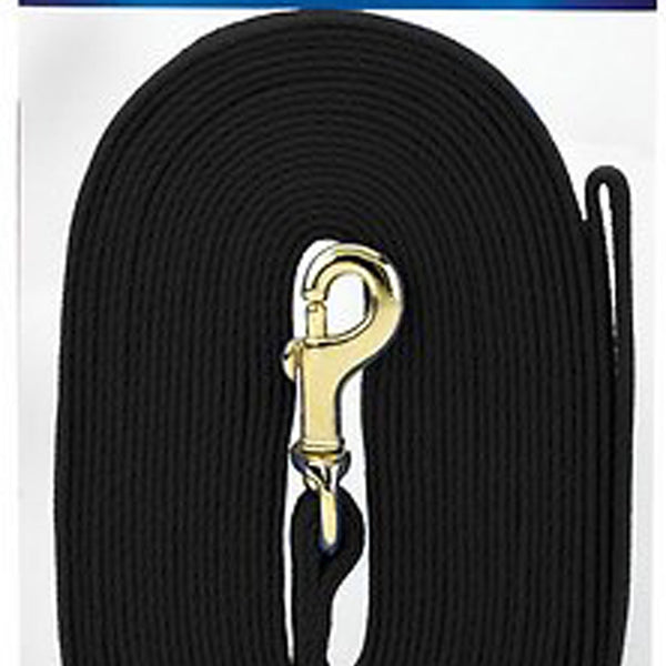 Four Paws Cotton Web Dog Lead Black 1ea/15 ft