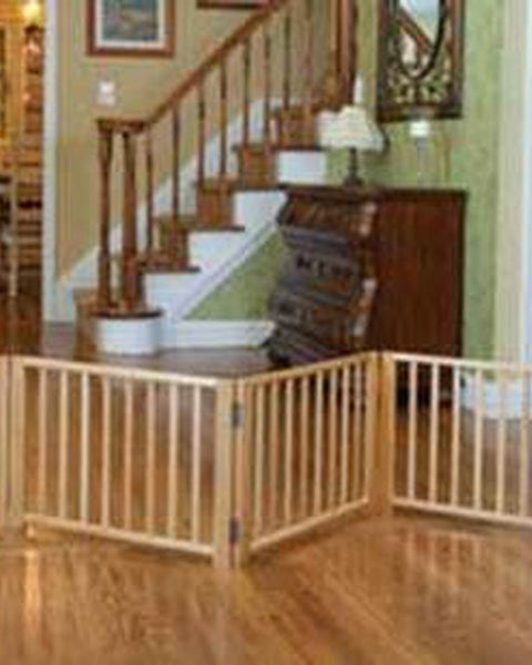 Four Paws Expandable Dog Gate, Wood Gate for Dogs, 3-Panel 1ea/24-68 in W X 17 in H