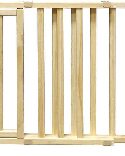 Four Paws Walkover Wood Dog Gate with Door 1ea/30-44 in W X 18 in H