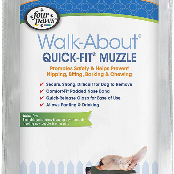 Four Paws Walk-About Quick-Fit Dog Muzzle 1ea/0-XXS
