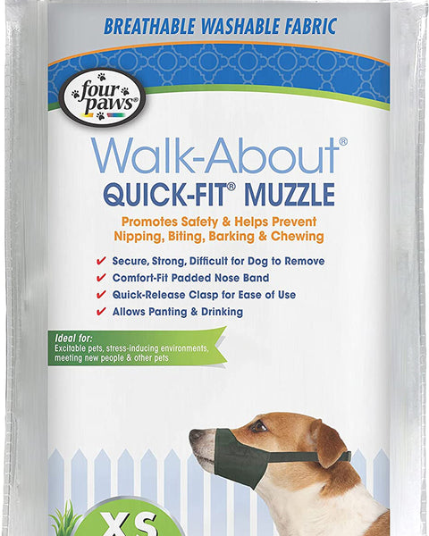 Four Paws Walk-About Quick-Fit Dog Muzzle 1ea/1 - XS