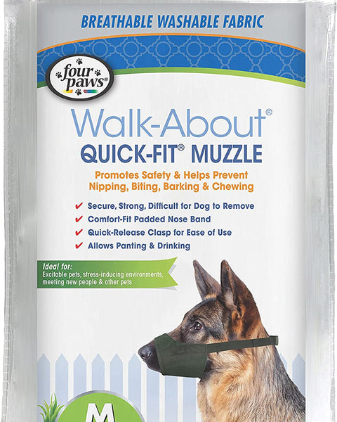 Four Paws Walk-About Quick-Fit Dog Muzzle 1ea/3 - Medium