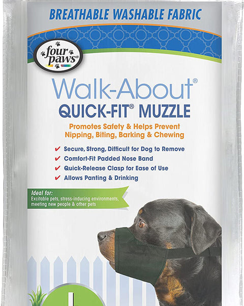 Four Paws Walk-About Quick-Fit Dog Muzzle 1ea/4 - Large