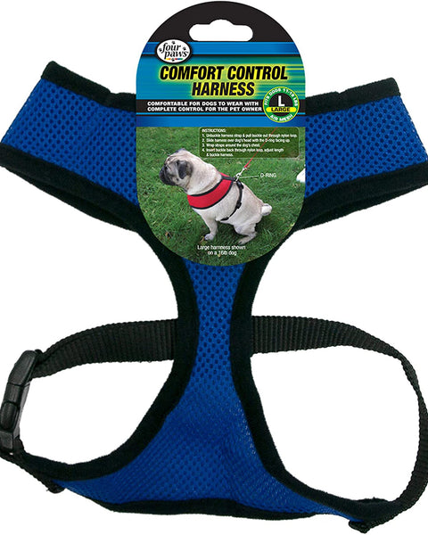Four Paws Comfort Control Dog Harness Blue 1ea/Extra Large