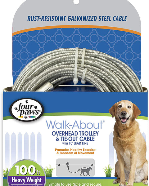 Four Paws Heavy Weight Dog Trolley Exerciser Silver 1ea/100 ft