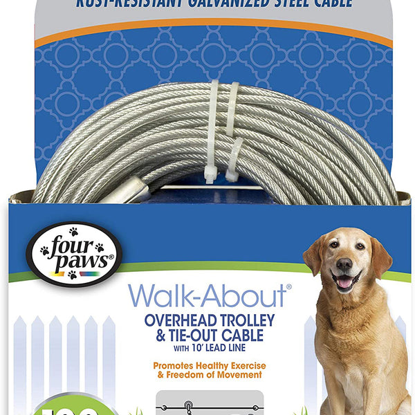 Four Paws Heavy Weight Dog Trolley Exerciser Silver 1ea/100 ft
