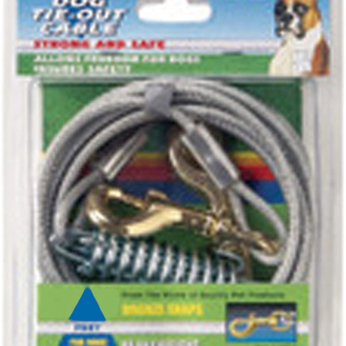Four Paws Heavy Weight Dog Tie Out Cable Silver 1ea/30 ft