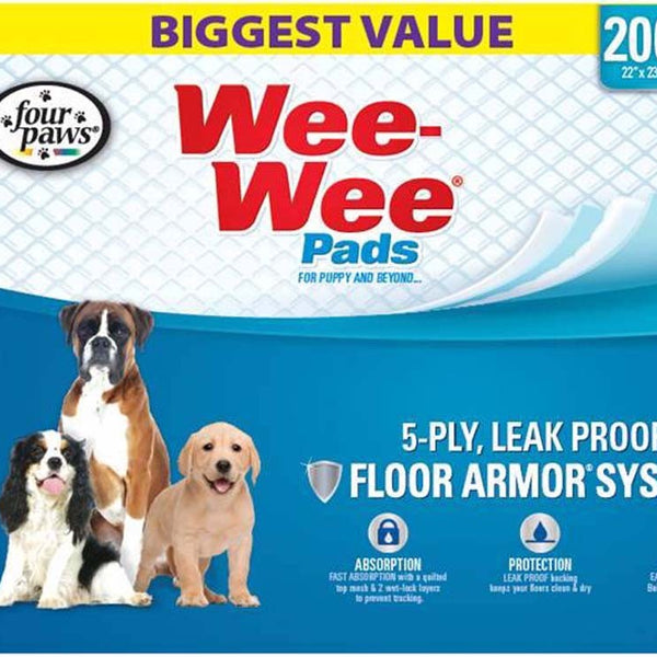 Four Paws Four Paws Wee-Wee Superior Performance Dog Pee Pads 1ea/200 ct, 22 in X 23 in