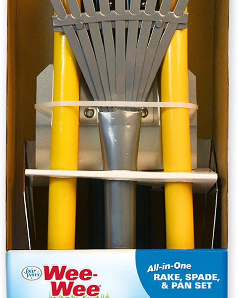 Four Paws Wee-Wee All-in-One Dog Poop Rake, Spade and Pan Set Rake, Spade & Pan 1ea/SMall, 7 in X 7 in X 38 in