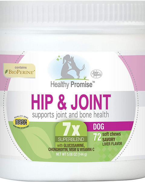 Four Paws Healthy Promise Hip & Joint Supplement for Dogs Soft Chews Hip & Joint 1ea/72 ct