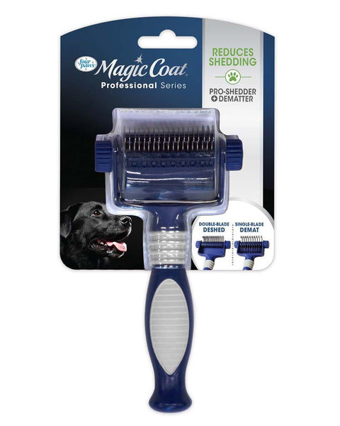 Four Paws Magic Coat Professional Series Pro-Shedder + Dematter Dog Deshedding Tool 1ea/One Size