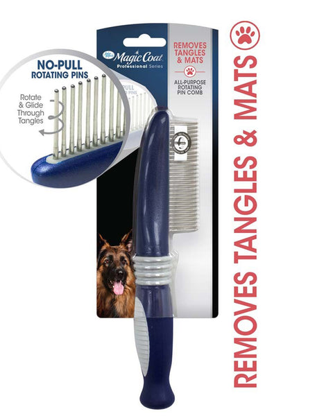 Four Paws Magic Coat Professional Series All-Purpose Rotating Pin Comb for Dogs Rotating Pin Comb 1ea/One Size