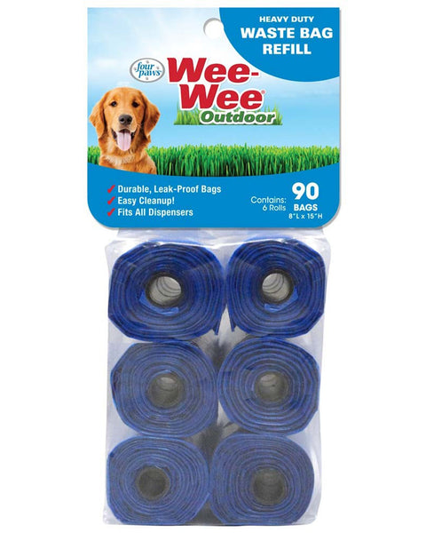 Four Paws Wee-Wee Outdoor Heavy Duty Dog Waste Bags Refill Rolls Waste Bags 1ea/90 ct
