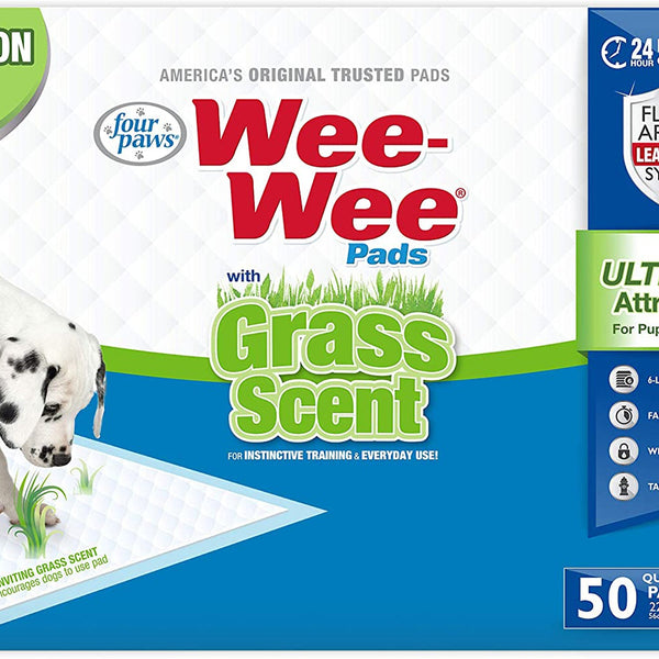Four Paws Four Paws Wee-Wee Ultimate Attractant Dog Pee Pads with Grass Scent 1ea/100 ct
