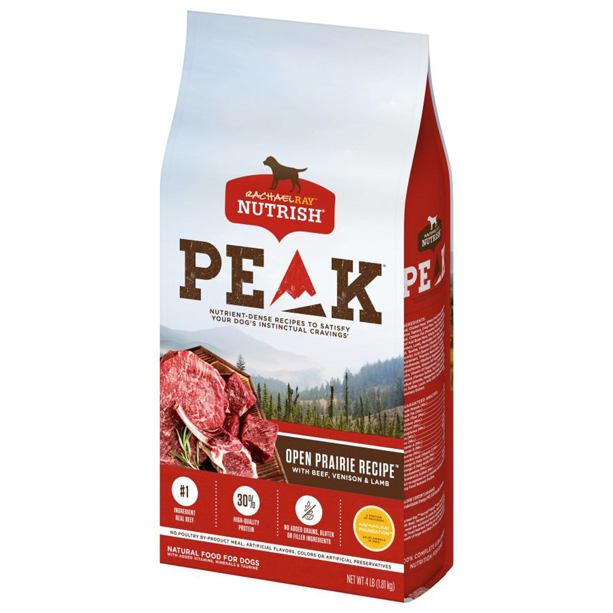 Rachael Ray NUTRISH Peak Dry Dog Food Open Range Beef & Venison 1ea/4 lb