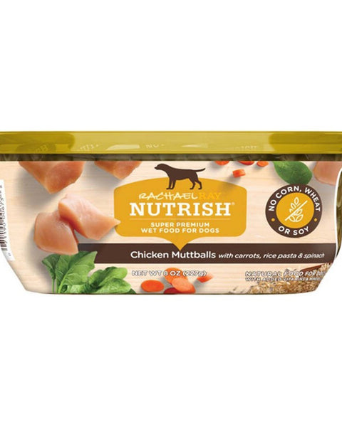 Rachael Ray NUTRISH Wet Dog Food Chicken Muttballs Pasta 8oz. (Case of 8)