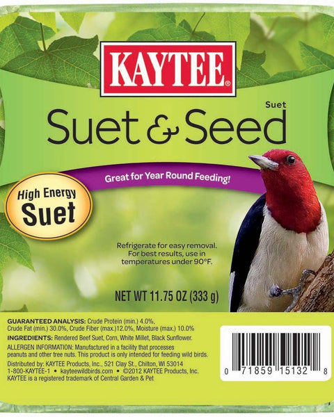 Kaytee Suet & Seed High Energy Suet 1ea/11.75 oz