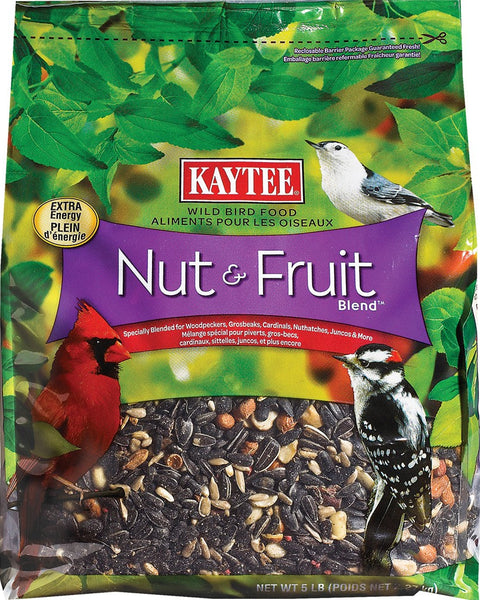 Kaytee Nut & Fruit Blend Food Stand-up Bag 1ea/5 lb