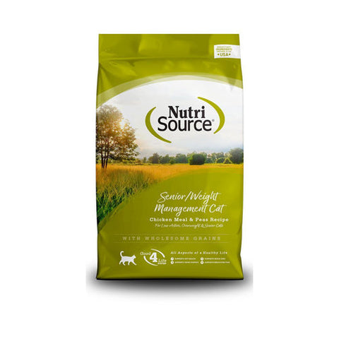 Nutrisource Cat Senior Weight Management Chicken & Rice 16Lb