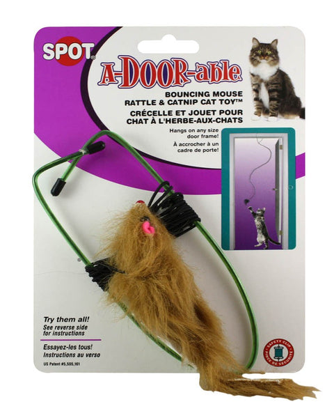 Spot A-Door-Able Bouncing Mouse Catnip Toy Assorted