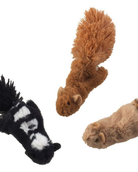 Skinneeez Forest Creatures Cat Toy with Catnip Assorted 4.75 in