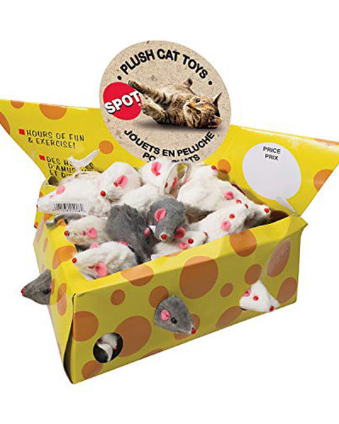 Spot Ethical Plush Mice 2In Cheesebox60Pc