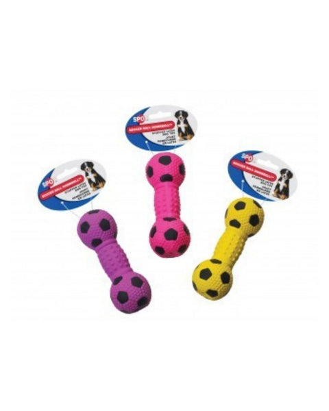 Spot 6” Stuffed Latex Soccer Ball Dumbbell Assorted