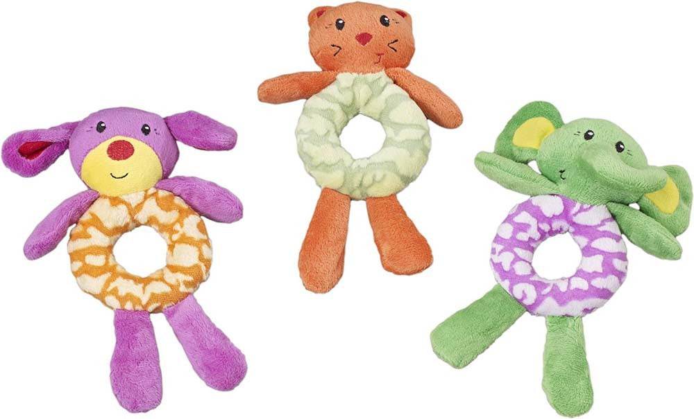 Spot Lil Spots Plush Dog Toy Ring Assorted 1ea/7.5 in