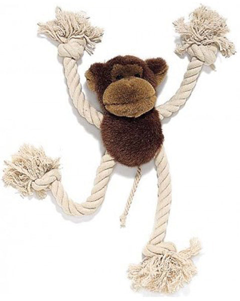 Spot Plush & Rope Moppet Monkey Dog Toy Multi-Color 1ea/12.5 in