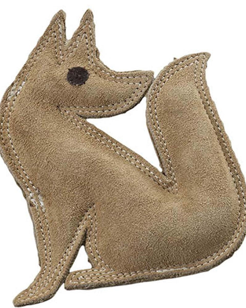 Dura-Fused Leather Dog Toy Fox Brown 1ea/SM