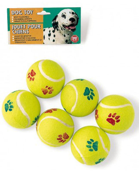 Spot Tennis Ball Dog Toy Assorted 1ea/6 pk, 2.5 in