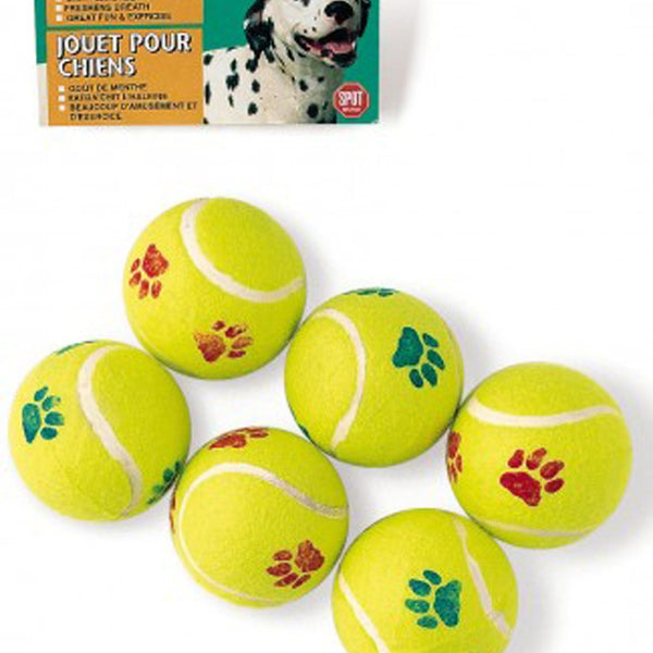 Spot Tennis Ball Dog Toy Assorted 1ea/6 pk, 2.5 in