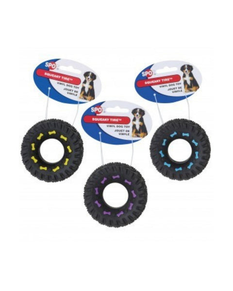 Spot 3.5” Vinyl Squeaky Tire Assorted