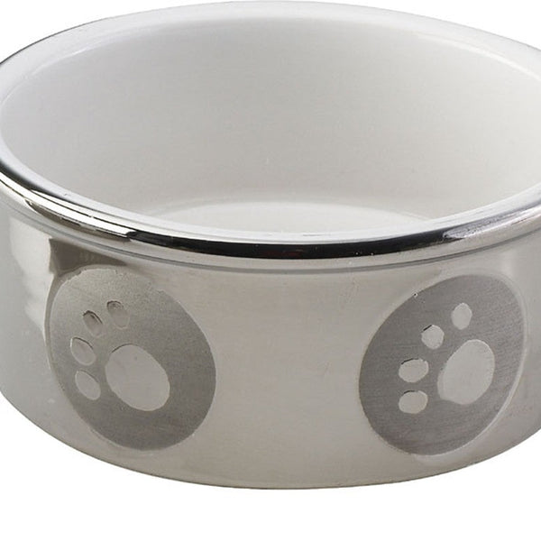 Spot Paw Print Dog Bowl Titanium 1ea/5 in