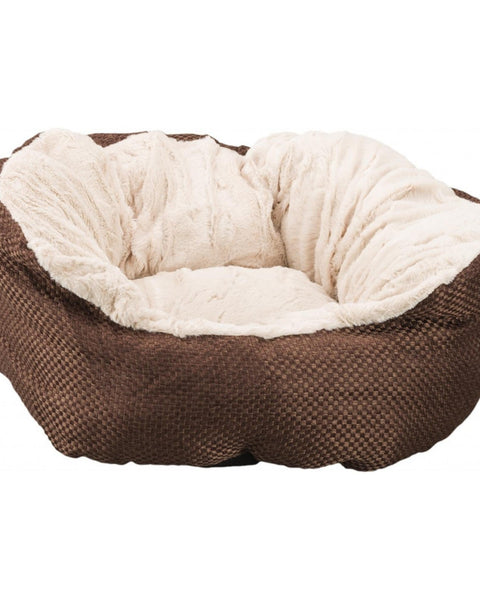 Ethical Pet Sleep Zone Basket Weave Cuddler 18" Chocolate