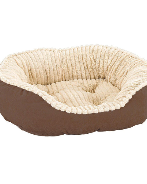 Ethical Pet Sleep Zone Carved Plush 21" Chocolate