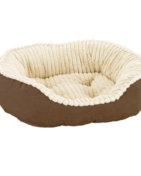 Ethical Pet Sleep Zone Carved Plush 32" Chocolate