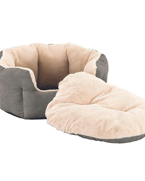 Ethical Pet Sleep Zone Reversible Cushion 18" Light Gray