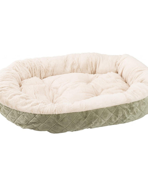 Ethical Pet Sleep Zone Quilted Oval Cuddler 26" Sage