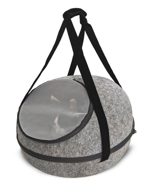 Doc & Phoebe Sleep N Go Pet Bed Grey 10.75in