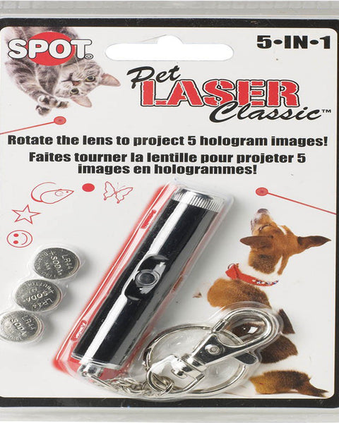 Spot Laser Classic 5-in-1 Dog Toy Silver 1ea/One Size