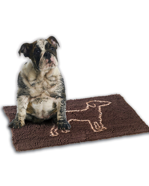 Spot 31” x 20” Brown Clean Paws Micro-fiber Mat