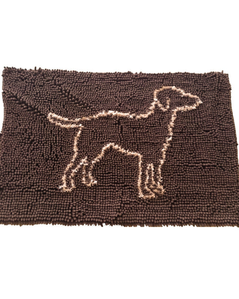 Spot 35” x 24” Brown Clean Paws Micro-fiber Mat